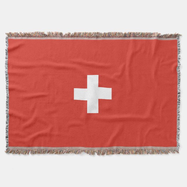 Switzerland flag throw blanket (Front)