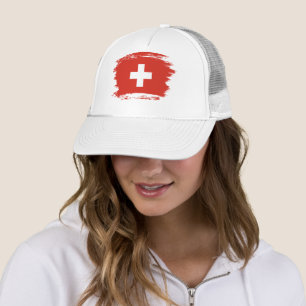 Switzerland flag trucker hat