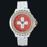 Switzerland Flag Watch<br><div class="desc">Patriotic flag of Switzerland.</div>