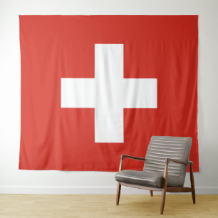 Switzerland flag - white cross tapestry