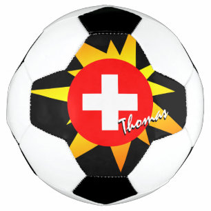 Switzerland Football & Swiss Flag / BANG Soccer Ball