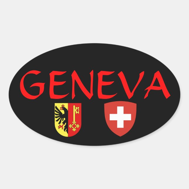 Switzerland, Geneva* oval sticker (Front)