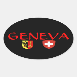 Switzerland, Geneva* oval sticker
