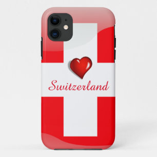 Switzerland glossy flag Case-Mate iPhone case