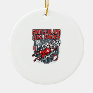 Switzerland Goal Energy Skeleton Striker Nations B Ceramic Tree Decoration