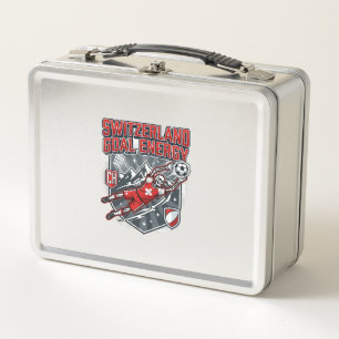 Switzerland Goal Energy Skeleton Striker Nations B Metal Lunch Box