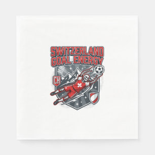 Switzerland Goal Energy Skeleton Striker Nations B Napkin