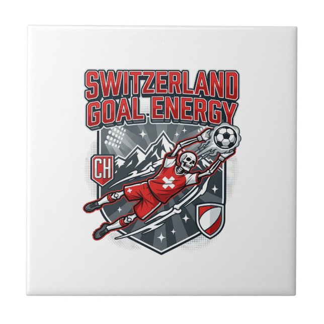 Switzerland Goal Energy Skeleton Striker Nations B Tile (Front)