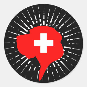 Switzerland Great Dane Classic Round Sticker