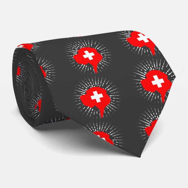 Switzerland Great Dane Tie (Rolled)