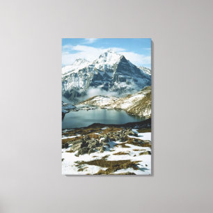 Switzerland, Grindelwald, Bernese Alps, View Canvas Print