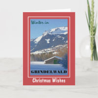 Switzerland Grindelwald Vintage Christmas card