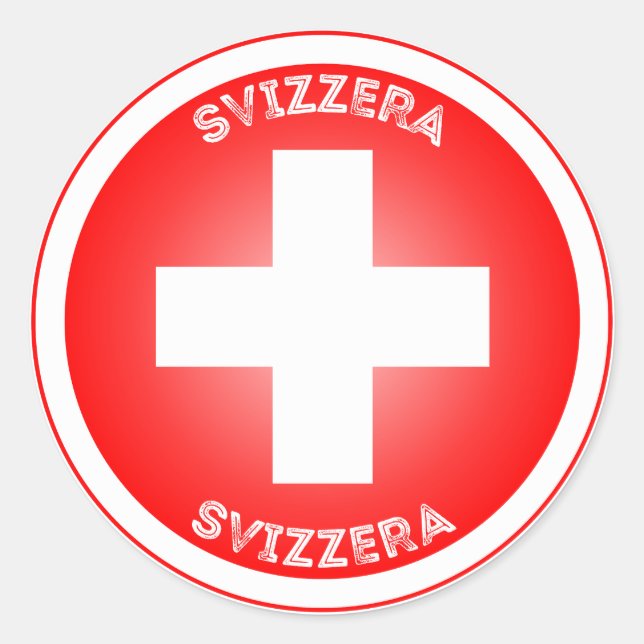 Switzerland Heritage Emblem Classic Round Sticker (Front)