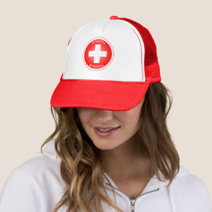 Switzerland Heritage Emblem Trucker Hat