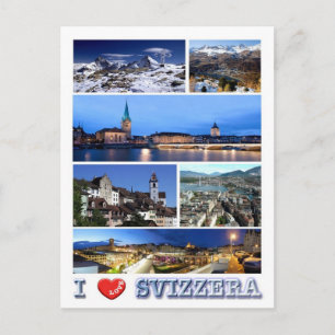 Switzerland - I Love - Postcard