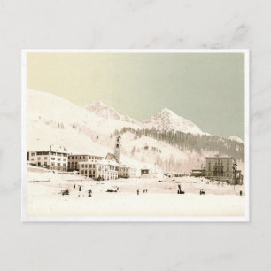 Switzerland in winter postcard