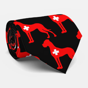 Switzerland inspired Great Dane Silhouette Tie