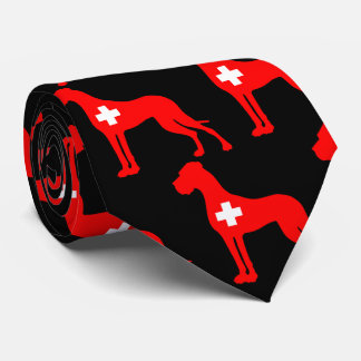 Switzerland inspired Great Dane Silhouette Tie