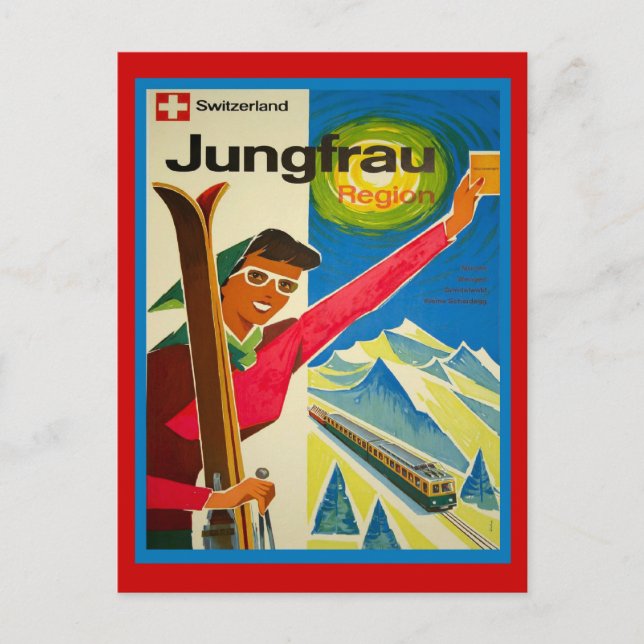 Switzerland jungfrau region postcard (Front)