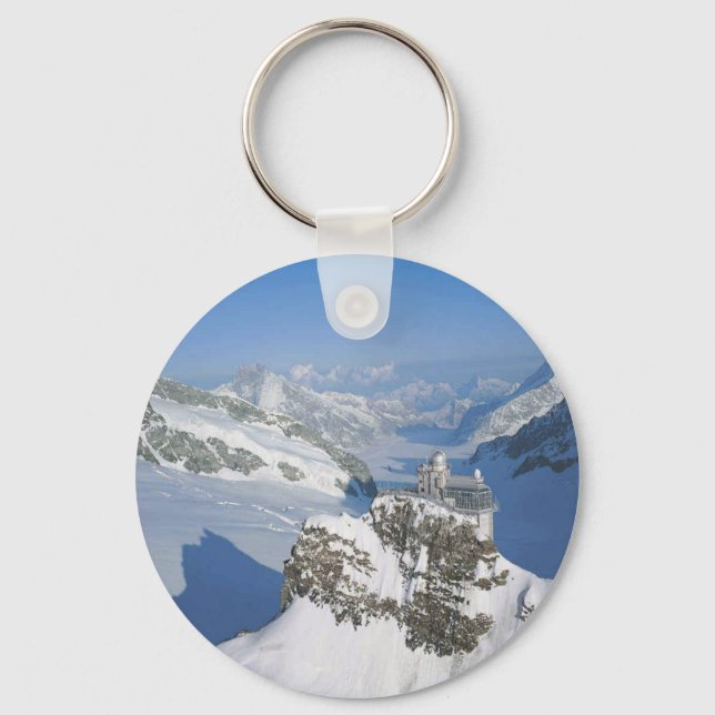 Switzerland, Jungfraujoch, top of Europe Key Ring (Front)