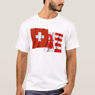 Switzerland & Jura Waving Flags T-Shirt