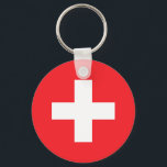Switzerland Key Ring<br><div class="desc">Switzerland Flag Custom round keychain</div>