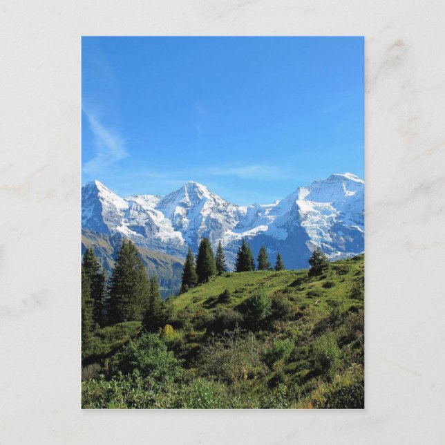 Switzerland Majestic Beautiful Mountains Postcard (Front)