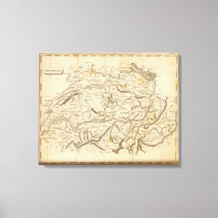 Switzerland Map by Arrowsmith Canvas Print