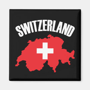Switzerland Map Flag Magnet