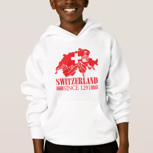 Switzerland Map Flag Since 1291 Mountains
