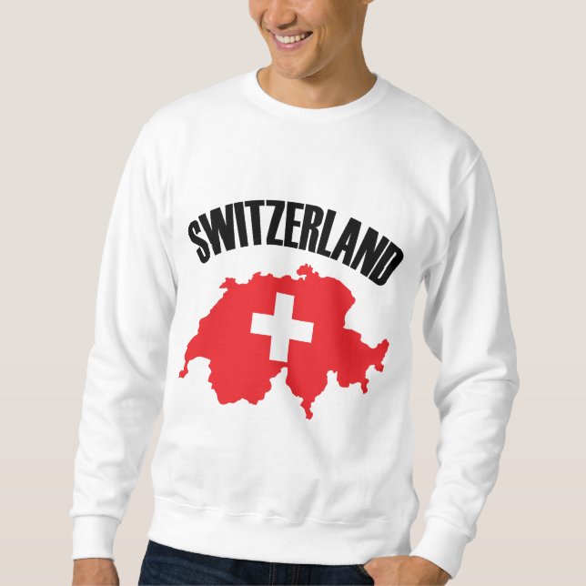 Switzerland Map Flag Sweatshirt (Front)