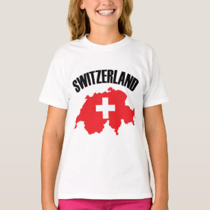 Switzerland Map Flag T-Shirt