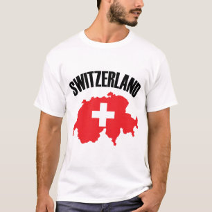 Switzerland Map Flag T-Shirt