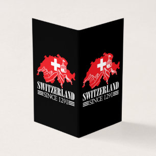 Switzerland Map Since 1291 Mountains Swiss Flag