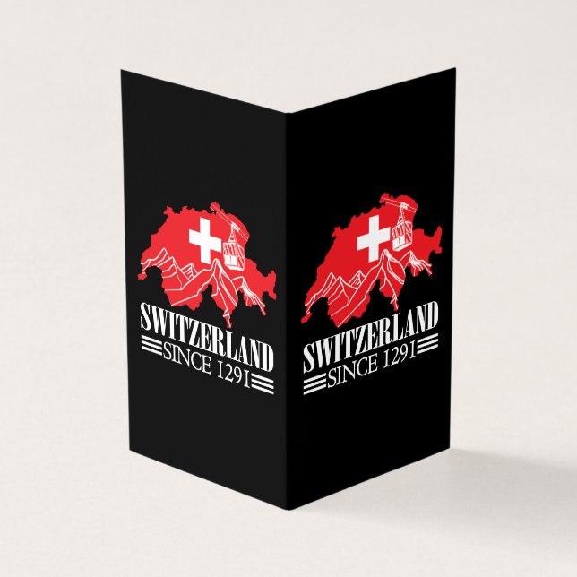 Switzerland Map Since 1291 Mountains Swiss Flag (Outside)