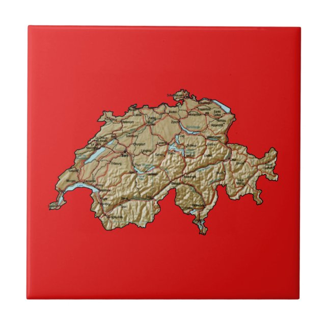 Switzerland Map Tile (Front)