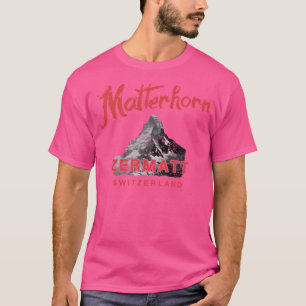 Switzerland Matterhorn Mountain Vintage Swiss Clim T-Shirt