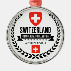 Switzerland Metal Tree Decoration