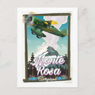 Switzerland Monta Rosa Travel poster Postcard