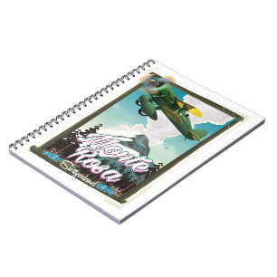 Switzerland Monta Rosa Travel poster Spiral Notebook