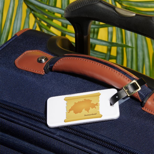 Switzerland On A Parchment Luggage Tag (Creator Uploaded)