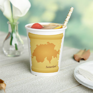 Switzerland On A Parchment Paper Cups