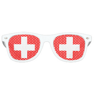 Switzerland Party Shades, Sunglasses, Swiss flag Retro Sunglasses