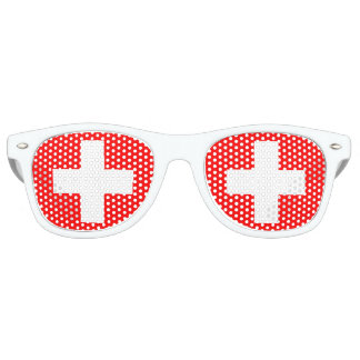 Switzerland Party Shades, Sunglasses, Swiss flag Retro Sunglasses