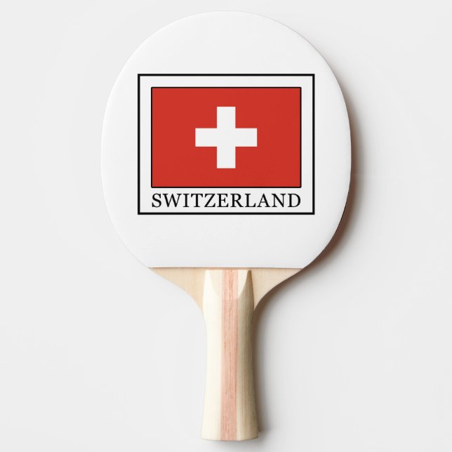 Switzerland Ping Pong Paddle (Front)