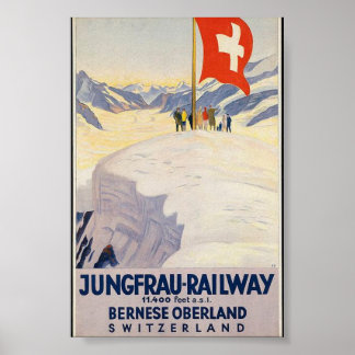 Switzerland Railway Advert Vintage Poster