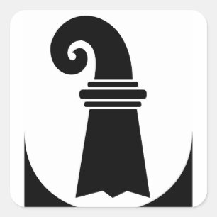 switzerland region canton Basel Stadt flag Square Sticker