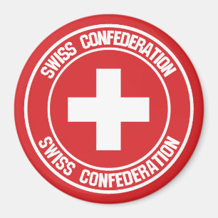 Switzerland Round Emblem Magnet