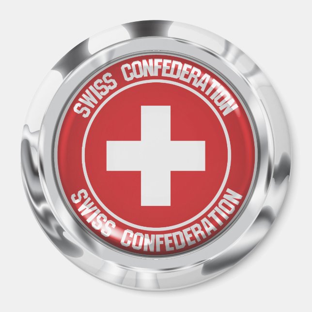 Switzerland Round Emblem Magnet (Front)