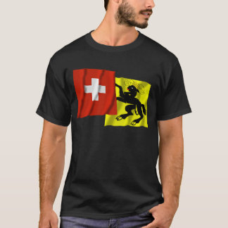 Switzerland & Schaffhausen Waving Flags T-Shirt